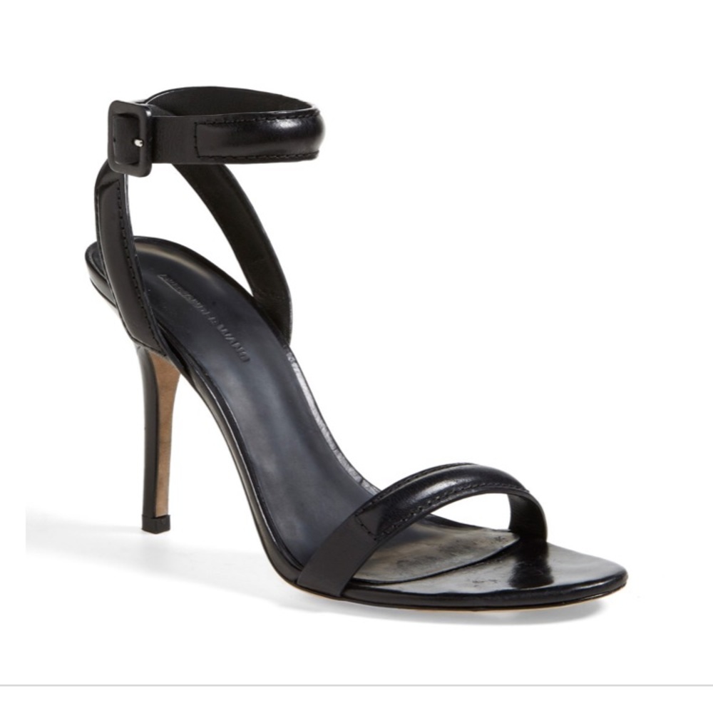Elegant Black Ankle Strap Heels